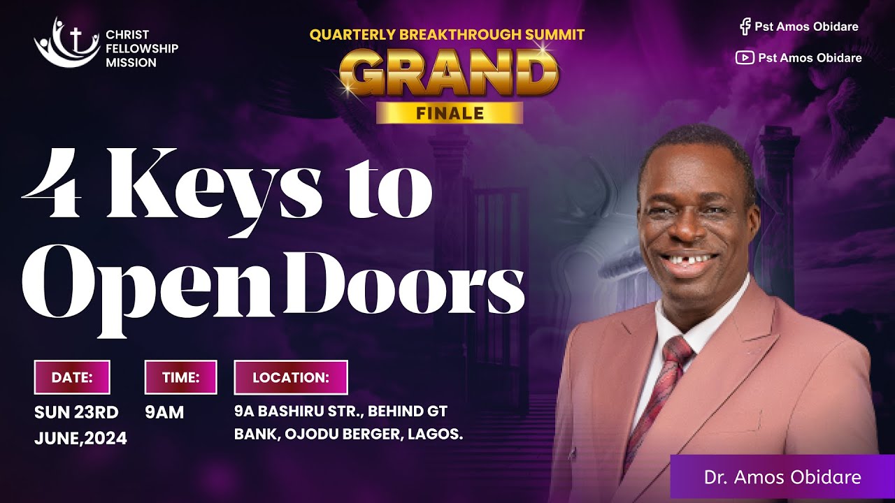 OPEN DOORS | Quarterly Breakthrough Summit | DAY 5 | Christ Fellowship Mission | 23-06-2024