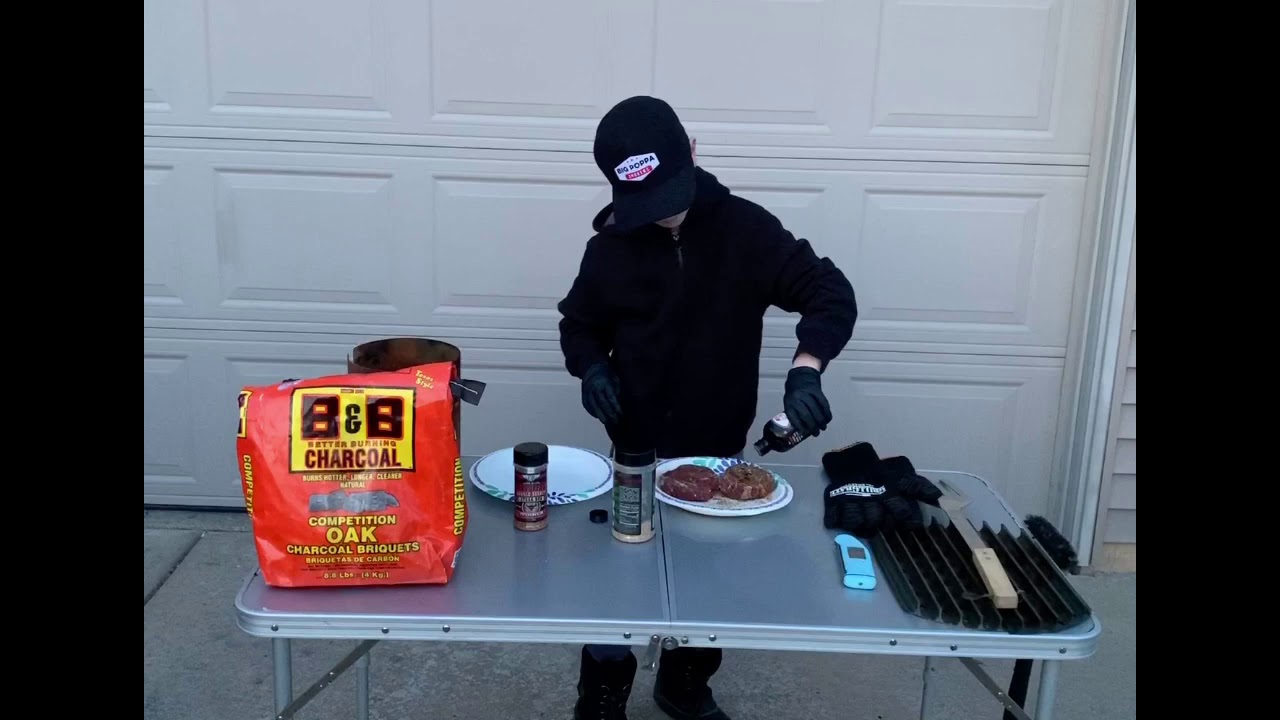 Grilling SRF Top Sirloin Steak On Charcoal Chimney YouTube