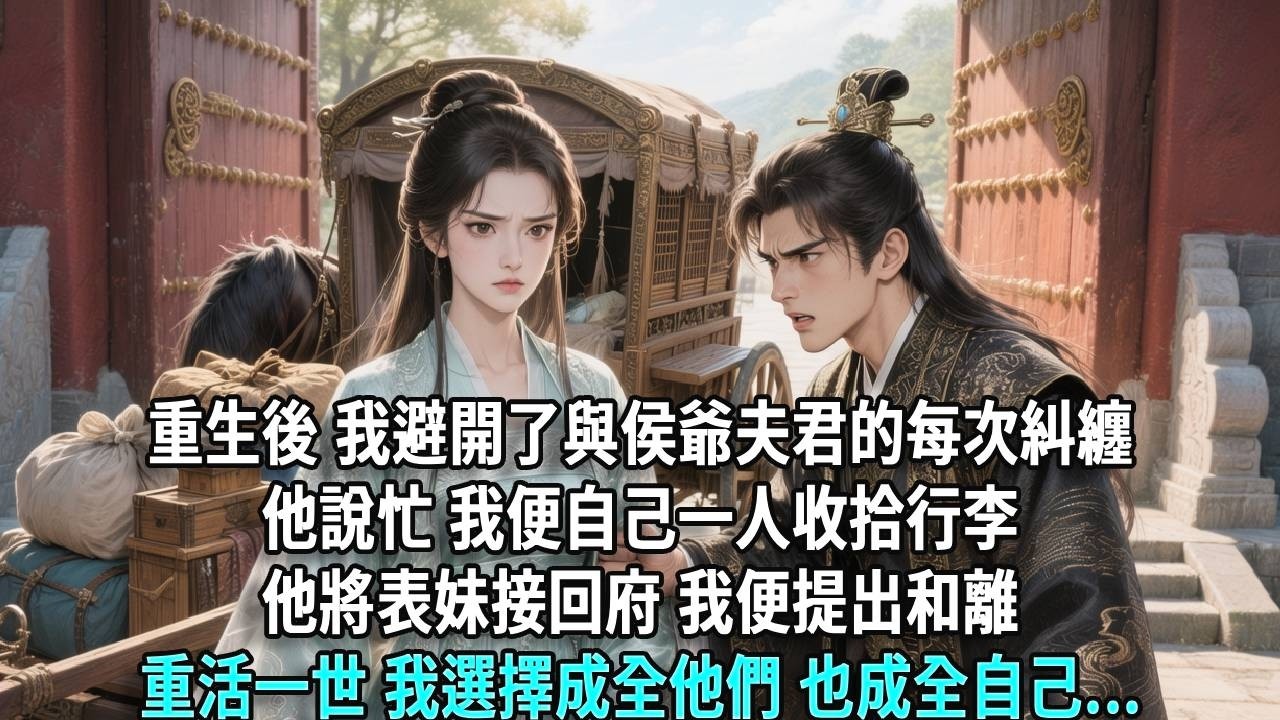 重生後，我避開了與侯爺夫君的每次糾纏。他說忙，我便自己一人收拾行李；他將表妹接回府，我便提出和離。重活一世，我選擇成全他們，也成全自己。