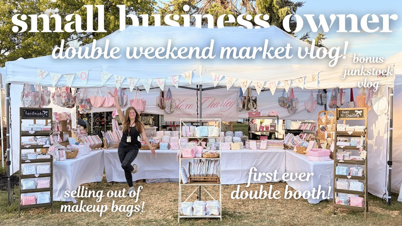 6 DAY MARKET SELLING HANDMADE PRODUCTS⭐️🛍️💖/ two weeks of selling + bts of setting up and packing up