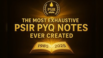 40 Years PSIR PYQ Notes for 2026-27