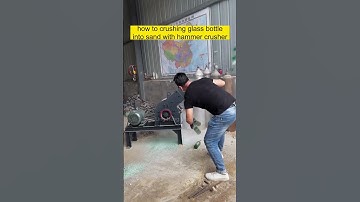 #glass #glassbottle into sand #recycled #manufacturedsand from #crushing #glasscrusher #sandcrusher