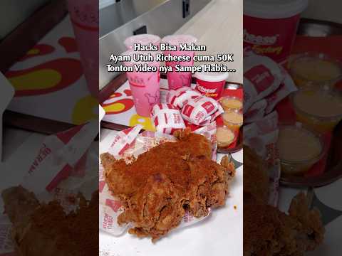 Ayam Utuh Richeese cuma 50K??? include 3 nasi, pink lava 1L , creamy soup, cheese sauce 😱🔥