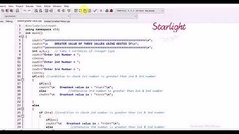 SMALLEST AND GREATER VALUE USING NESTED IF C++
