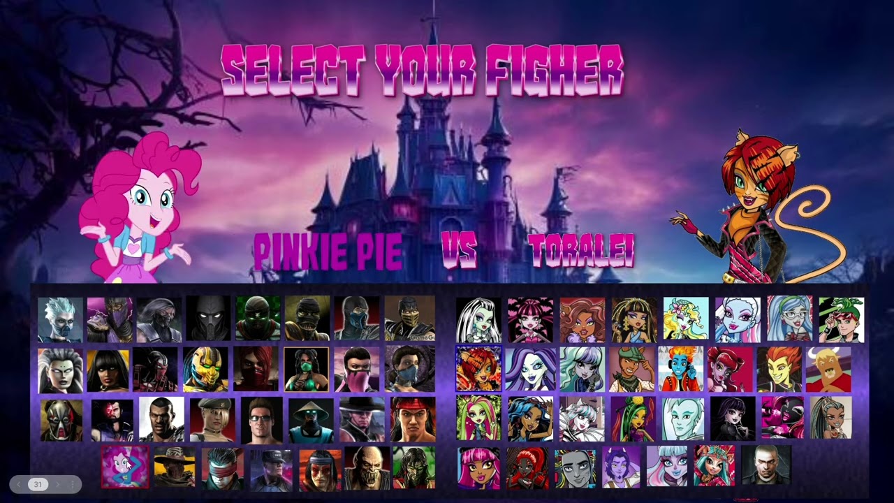 Mortal Kombat vs Monster High (Mortal Kombat X Monster High crossover fighting game concept)