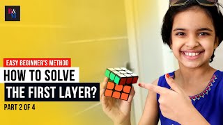 Solve 3x3 Rubik&#39;s Cube Easy - First Layer Tutorial - Beginners Method - Part 2 of 4