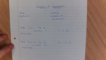 AQA Comptuer Science - GCSE - Pseudocode - Lesson 5 - Iteration For Loop AQA