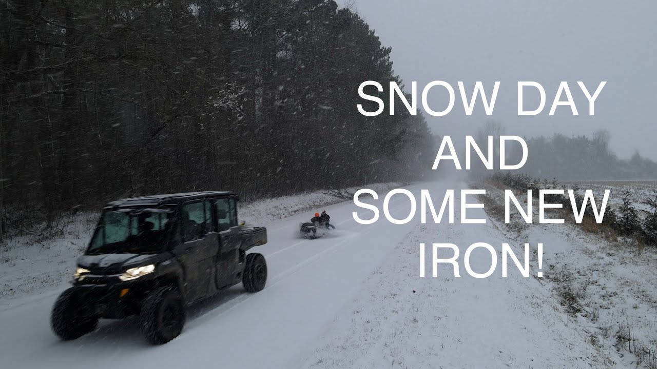 Snow day prep and play - new iron on the farm.!! - YouTube