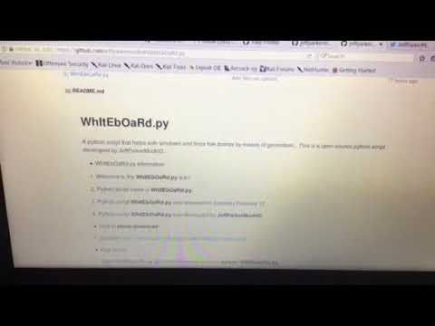 My first python script! *WhItEbOaRd.py*