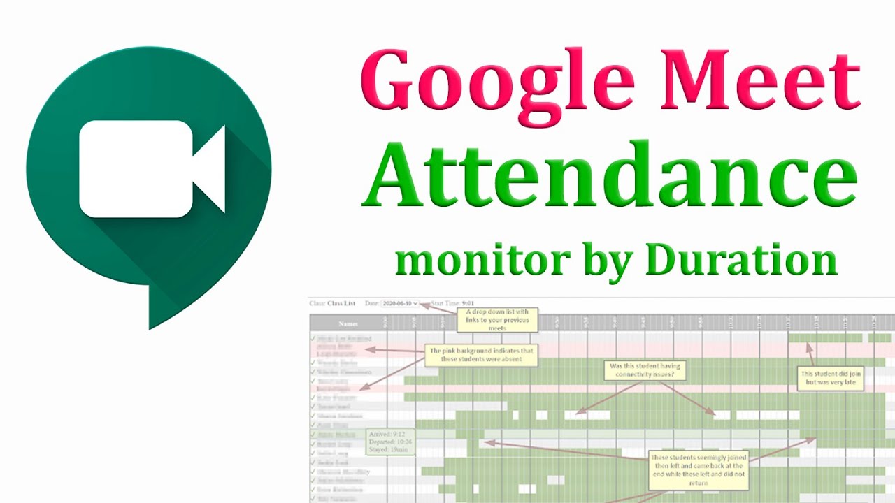 Google meet attendance tracker