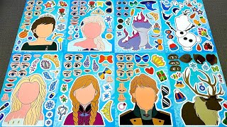 [❄️paper diy❄️] DISNEY FROZEN 3 Sticker Book 👑 Elsa & Anna New Adventure | Ice Magic PaperDIY ASMR screenshot 5