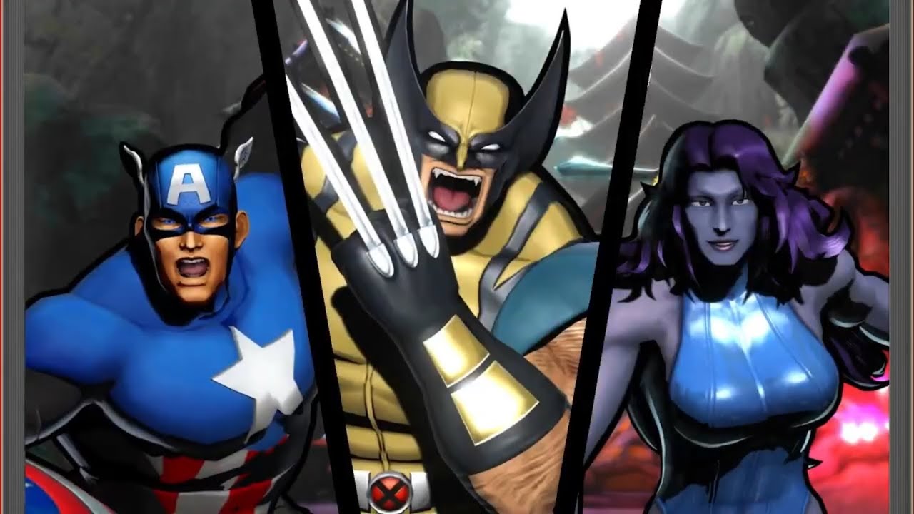 Ultimate Marvel vs Capcom 3: аркадное прохождение Росомахи, Капитана Америки и Женщины-Халка