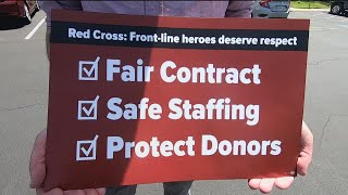 San Diego Red Cross workers rally for better wages, health benefits