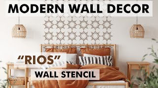 Learn The Easy Way To Make A Stunning Modern Accent Wall. Easy Stenciling Home Decor Tutorial
