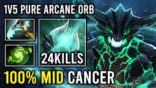 100% MID CANCER Annoying Astral Imprisonment Pure Damage Hard Carry Outworld Destroyer Dota 2