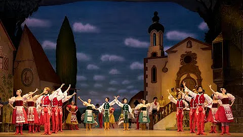 The Corps de Ballet rehearse for Copplia (The Roya...