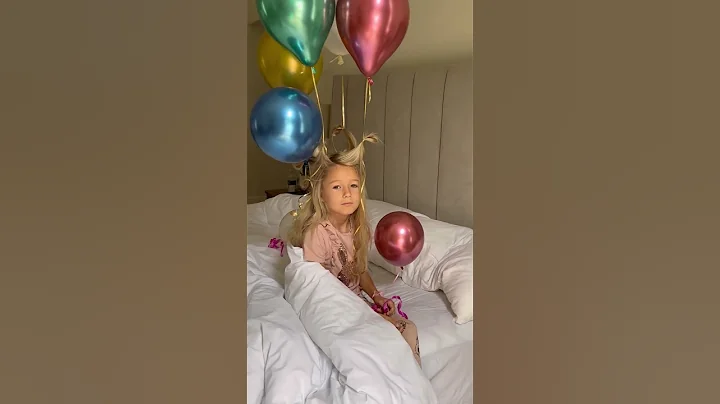 Mom celebrates daughters birthday with plenty of balloons! #shorts