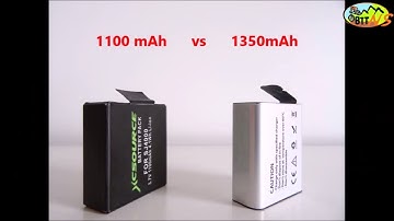 Battery 1100mAh vs 1350mAh for Gitup and SJCAM