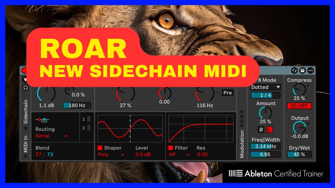 Ableton Live 12 : Nouveau effet Roar avec Sidechain MIDI – Tutoriel complet