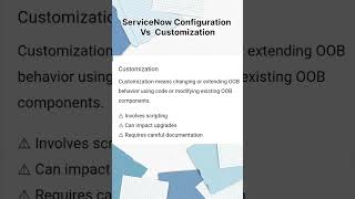 ServiceNow Customization Vs Configuration #servicenowcsa #servicenow #exam