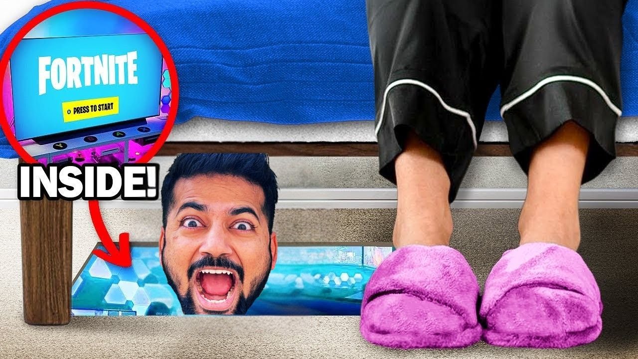 I Built a SECRET Gaming Room to Hide From My Wife!