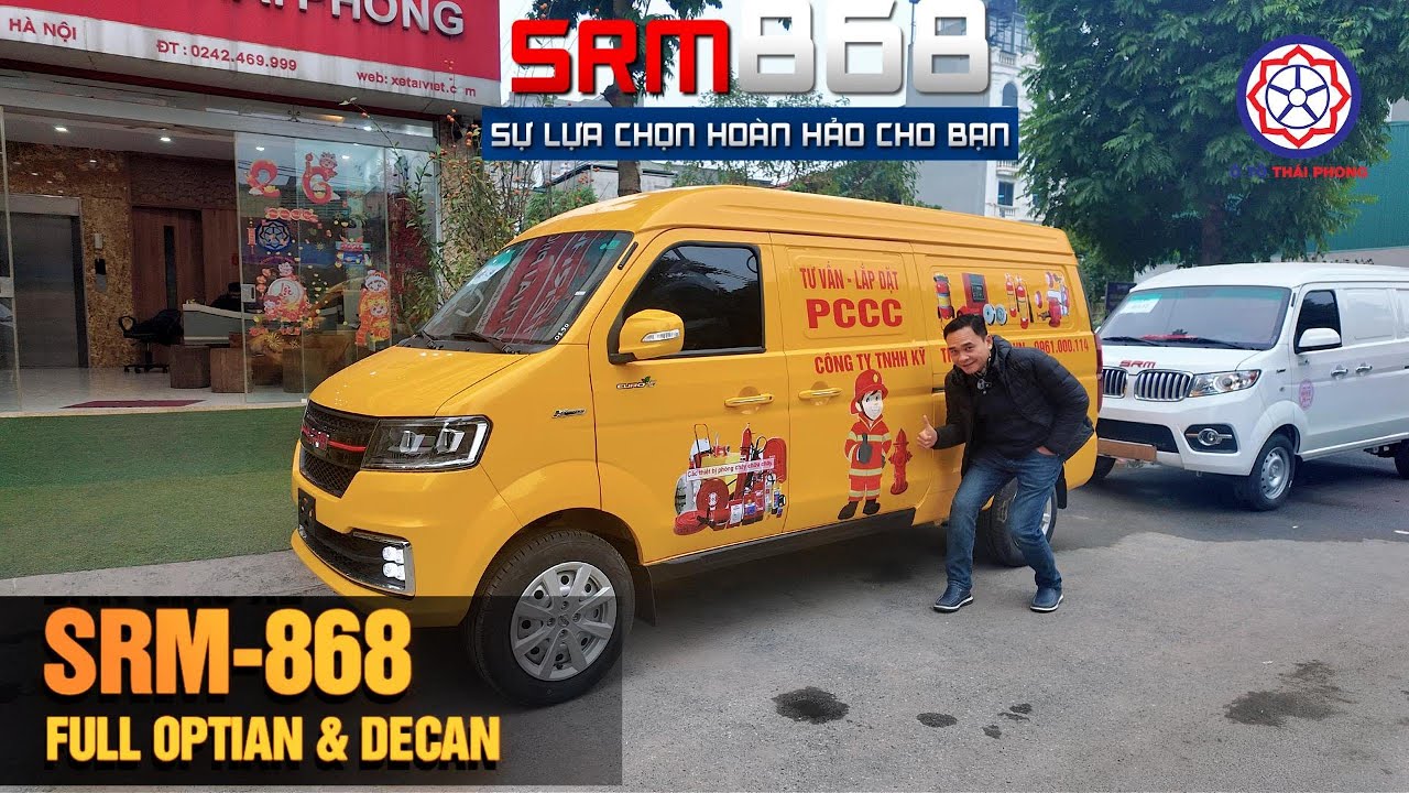 Xe Van SRM X30L V2 bản Full option dán decal PCCC sẽ như thế nào?