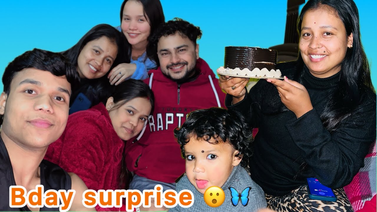 पतिदेव के साथ💂🏻‍♀️ मिलकर सबने दिया Birthday 🎁 surprise ❤️