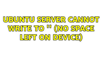 Ubuntu server Cannot write to 