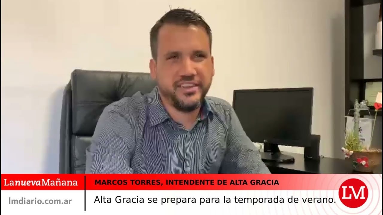 Alta Gracia se prepara para la temporada 2023 El intendente Marcos Torres adelanta todo lo que la ciudad ofrecerá este verano, además de la grilla festivalera junto a Mionca y el Encuentro de las Colectividades.