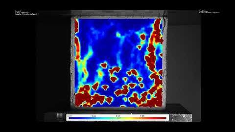 Digital Image Correlation - Strain field map of a concrete cube