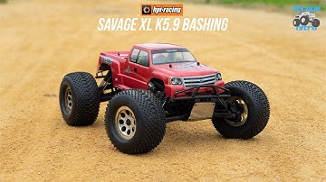 HPI SAVAGE XL Bashing At BMX Track | Huge Nitro RC Truck!