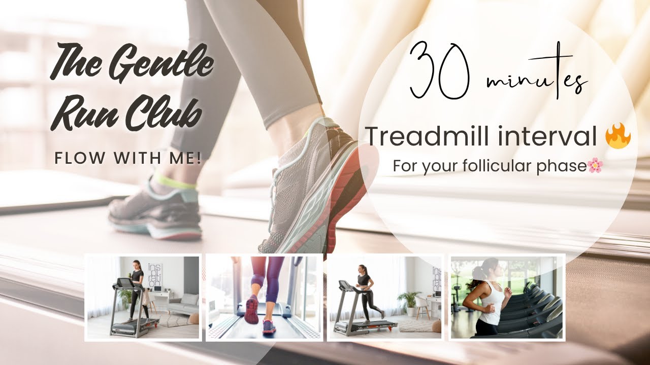 30 Minutes Treadmill Intervals for Hormone Balance | Follicular Phase Focus 💕