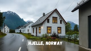 [4K Rainy Walk] Rainy Walk in Hjelle, Norway 🇳🇴 | Quiet Nordic Village Ambience in the Rain screenshot 5