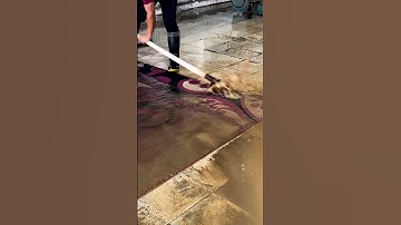 Flooded - Hard dirty carpet cleaning satisfying rug cleaning ASMR