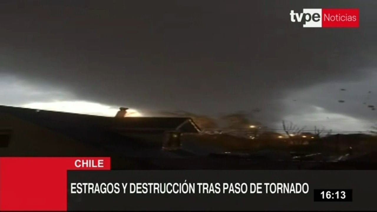 Gigantesco tornado se registra en región al sur de Chile