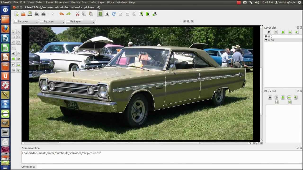 Tracing a picture with LibreCad Pt 1