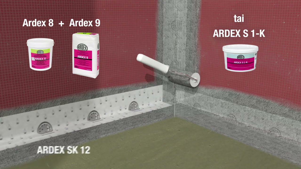 Tulppa® Installation instructions with Ardex products
