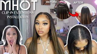 I TRIED BALAYAGE CLIP IN EXTENSIONS FOR THE FIRST TIME!! ft Mhot Hair Extensions