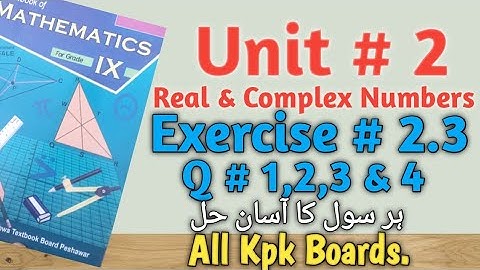 Exercise 2.3 Q.1,2,3&4,Class 9th Maths.||All Kpk Boards.