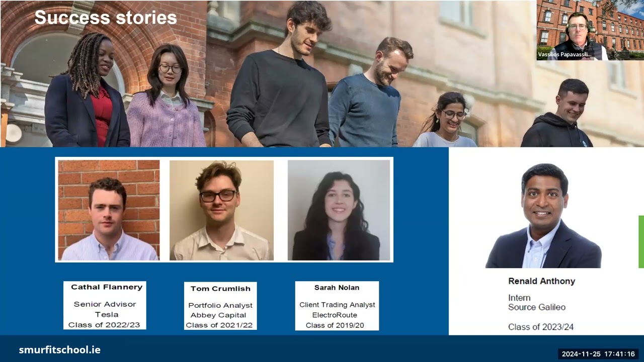 UCD Smurfit School - MSc in Sustainable Finance - Information Webinar