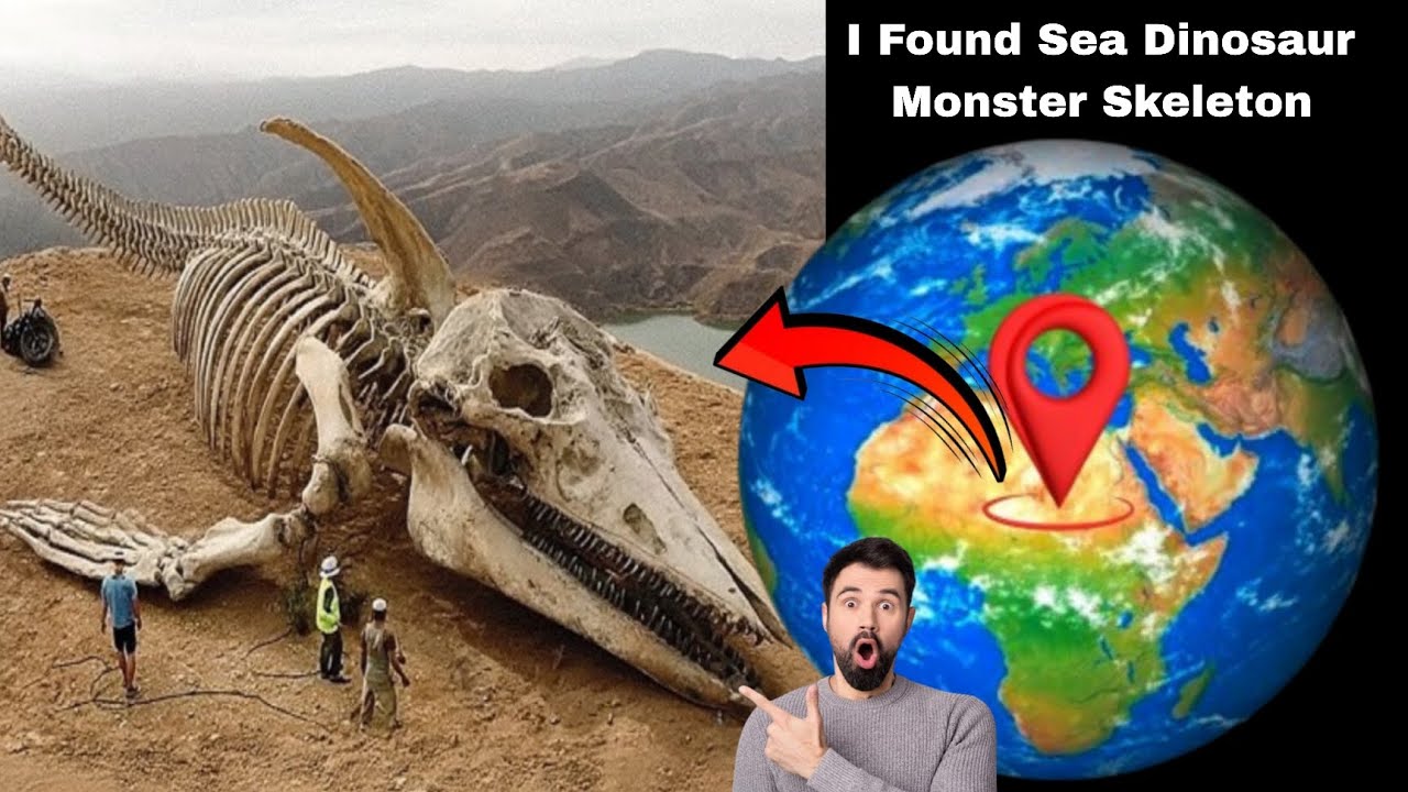 I Found Sea Dinosaur Monster Skeleton🤯😱 on Google maps 🔍 🌍 and Google