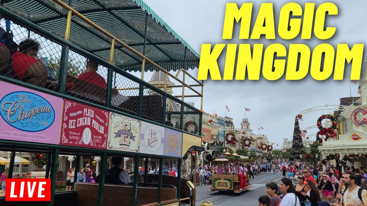 🔴Live: Magic Kingdom Monday Morning for rides parades and Neal 12/11/2023