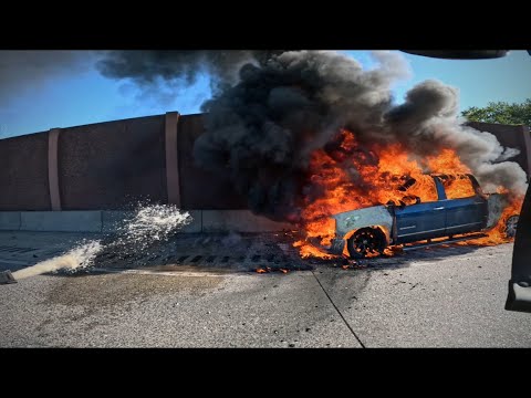 GoPro: Truck Fire w Ruptured Gas Tank