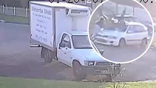 Car ploughs into four pedestrians in hit-and-run