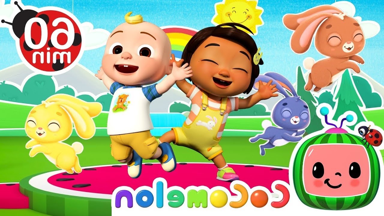 Hop Little Bunnies Song with Nina and JJ | Cocomelon Nursery Rhymes for ...