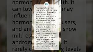 Can I take ashwagandha while on HRT?