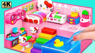 How To Make Mini Hello Kitty Dream House, Slime Pool from Polymer Clay ❤️ DIY Miniature House