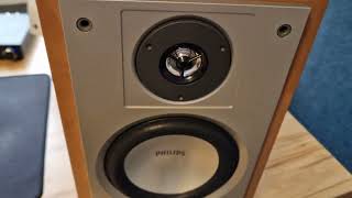 Philips MC-50 Bookshelf Speakers quick Soundtest!