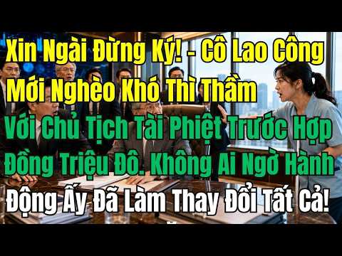 "Xin Ngài Đừng Ký!" – Cô Lao Công Mới Nghèo Khó Thì Thầm Với Chủ Tịch Tài Phiệt Trước Hợp Đồng Tri..