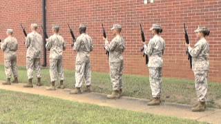 Military funeral honors detail practice